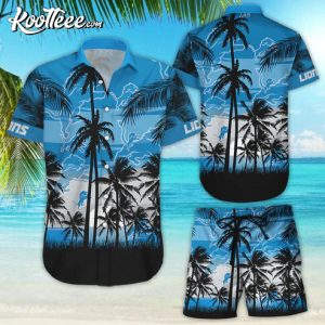 Detroit Lions Short Sleeve Aloha Hawaiian Shirts For Men Women