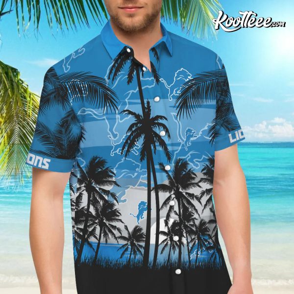 NFL Detroit Lions Tropical Hawaiian Shirt And Shorts