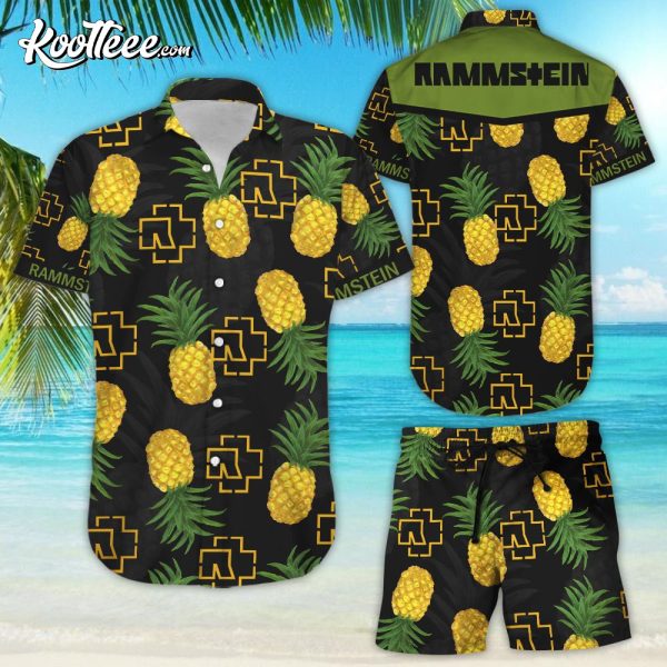 Rammstein Pineapple Hawaiian Shirt And Shorts