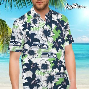 Seattle Seahawks NFL Hibiscus 2023 AOP Hawaiian Shirt For Men Women