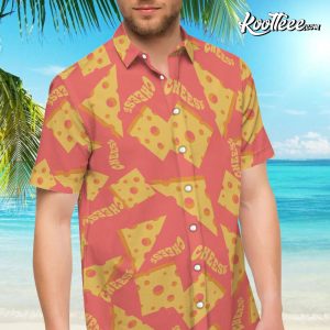 Sliced Cheese Funny Hawaiian Shirt And Shorts 2