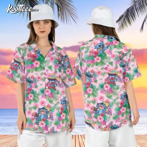 Stitch Hibiscus Summer Hawaiian Shirt