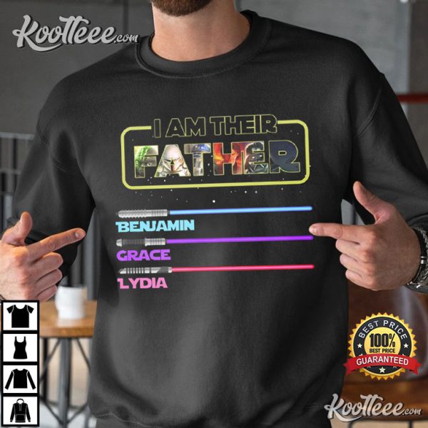 I Am Their Father Fathers Day Gift Star Wars Personalized T-Shirt