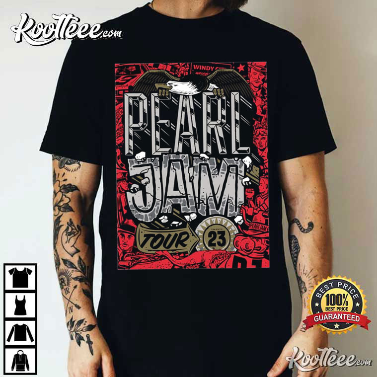 Pearl Jam Tour 2023 Poster Vintage T-Shirt