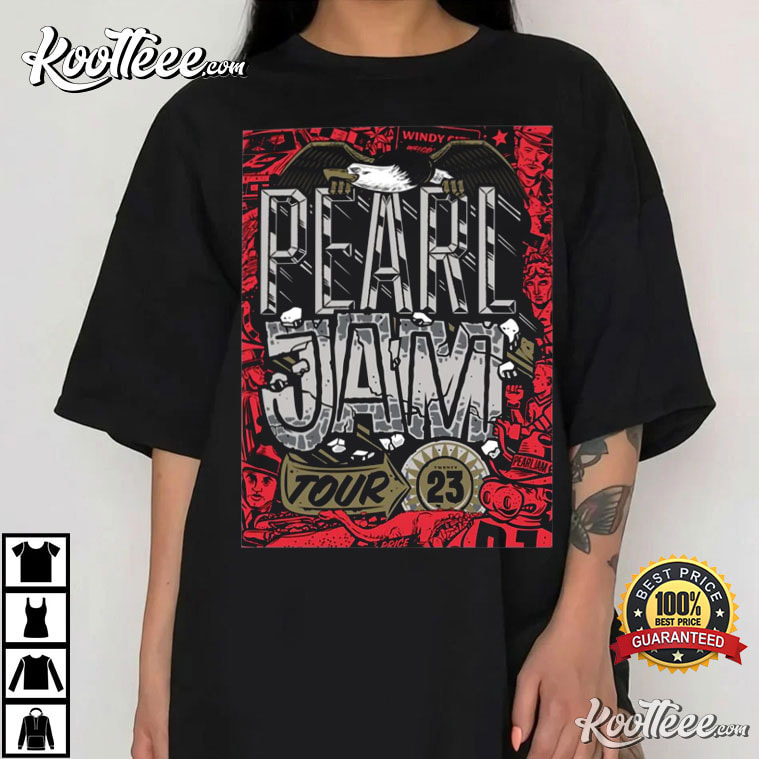Pearl Jam Tour 2023 Poster Vintage T-Shirt