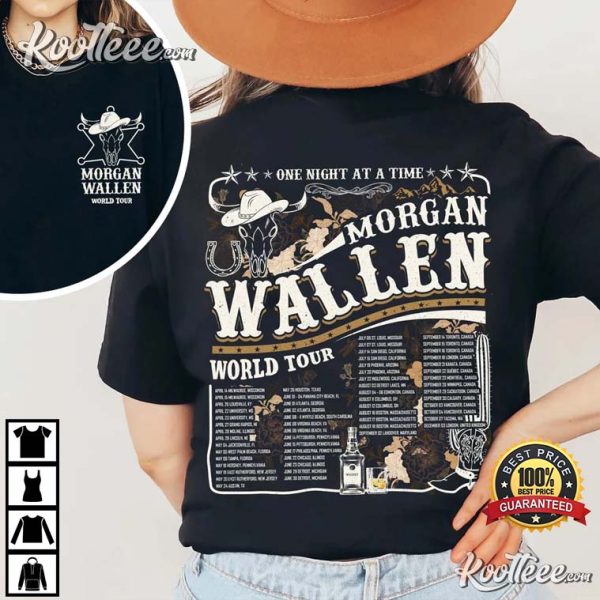 Morgan Wallen World Tour 2023 One Night At A Time T-Shirt