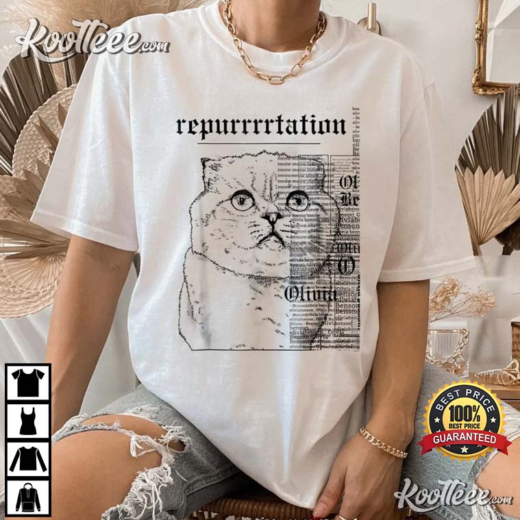 Reputation Cat Swiftie Merch Eras Tour Gift T-Shirt