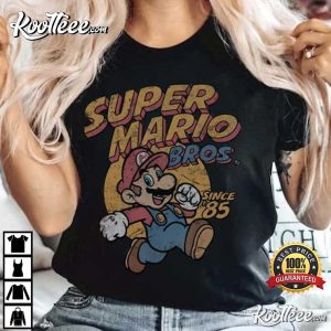 Super Mario 1985 Mario Brothers Retro Gaming T Shirt 1