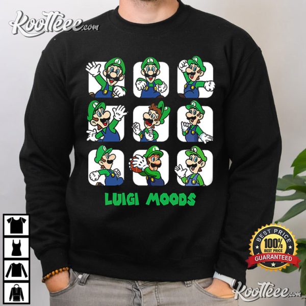 Nintendo Super Mario Luigi Moods T-Shirt