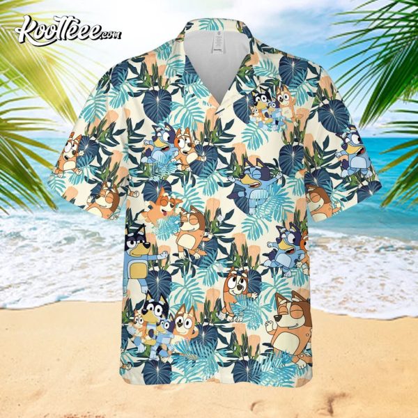 Bluey Beach Hawaii Shirts, Summer Hawaiian Shirt