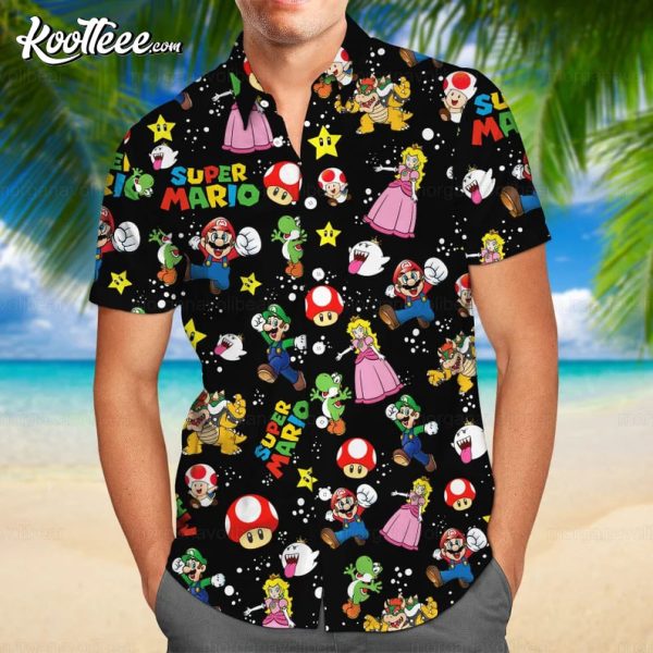 Mario Shirt, Super Mario Hawaiian Shirt And Short