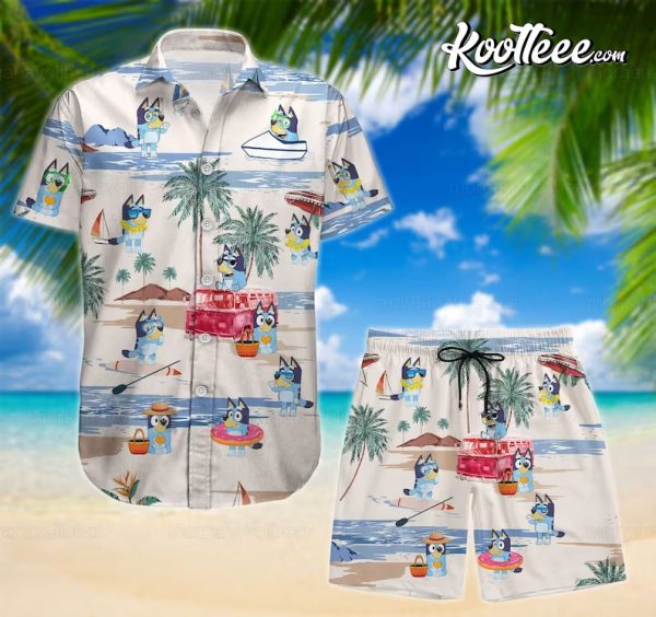 Bluey Family Hawaiian Shirt And Hawaiian Shorts
