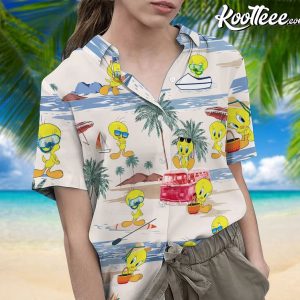 Tweety Bird Hawaiian Shirt And Hawaiian Shorts 1