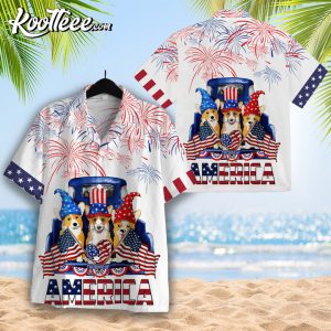 Corgi 4th Of July Independence Day Hawaiian Shirt