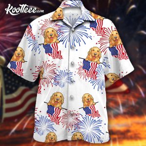 Golden Retriever 4th Of July Hawaiian Shirt