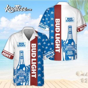 4th July Tropical Patriotics Bud Light Hawaiian Shirt