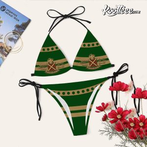Bronze Stripe Jameson Triangle Bikini Set Swimsuit
