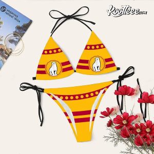 Bundaberg Red Stripe Triangle Bikini Set Swimsuit