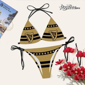 Guinness Black Stripe Triangle Bikini Set Swimsuit