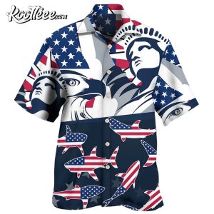 Shark America Independence Day Hawaiian Shirt 2