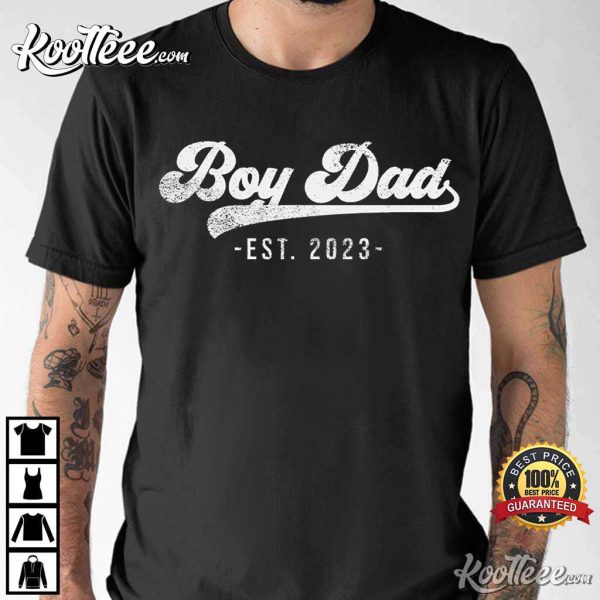 Boy Dad Est 2023 Gift For Dad T-Shirt