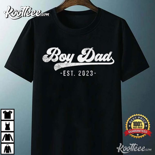 Boy Dad Est 2023 Gift For Dad T-Shirt