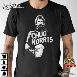 Chug Norris Drinking Beer Funny T Shirt