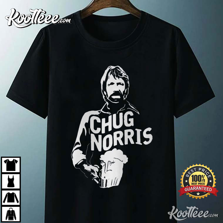 Chug Norris Drinking Beer Funny T-Shirt