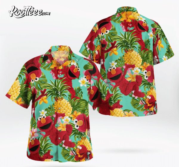 Muppet The Show Elmo Pineapple Tropical Hawaiian Shirt