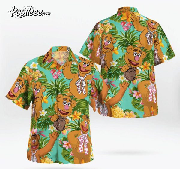 The Muppet Fozzie Bear Pineapple Tropical Hawaiian Shirt