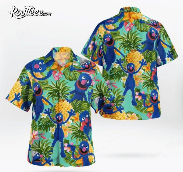 The Muppet Grover Pineapple Tropical Hawaiian Shirt