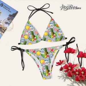 Busch Light Pineapple Aloha Bikini Set Swimsuit