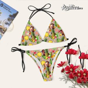 Captain Morgan Pineapple Aloha Bikini Set Swimsuit