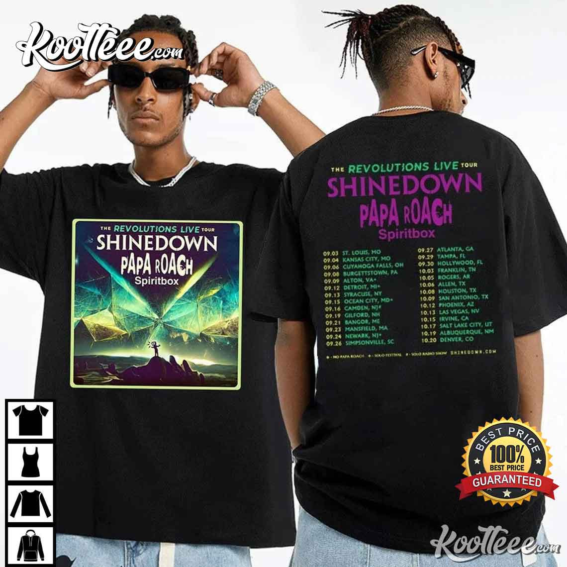 Shinedown Tour 2023 Dates The Revolutions Live Tour T-Shirt