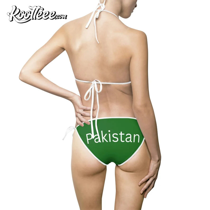 Pakistan Flag String Women's Bikini Swimsuit