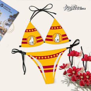 Red Stripe Bundaberg Triangle Bikini Set Swimsuit