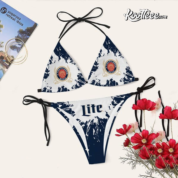 Tie Dye Miller Lite Triangle Bikini Set Swimsuit