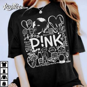 Pink Trustfall Doodle Art Merch Album Lyrics T Shirt 4