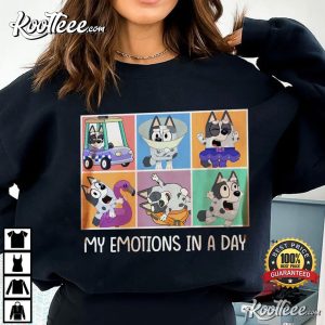 Bluey Muffin My Emotions In A Day T Shirt 2