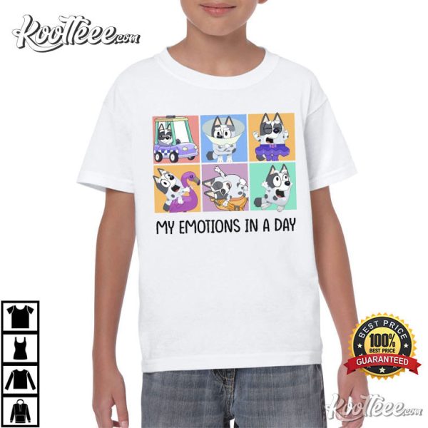 Bluey Muffin My Emotions In A Day T-Shirt