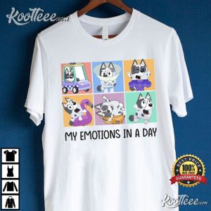Bluey Muffin My Emotions In A Day T Shirt 4