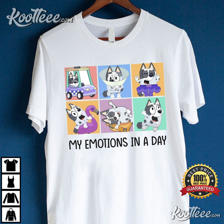 Bluey Muffin My Emotions In A Day T-Shirt