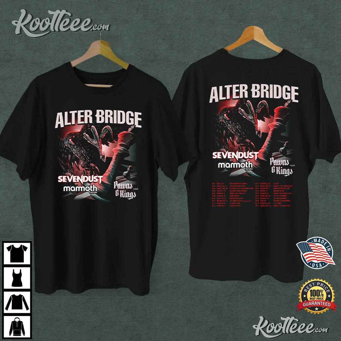 Alter Bridge North America Tour 2023 Merch Pawns and Kings Tour 2023 Shirt  Pawns and Kings