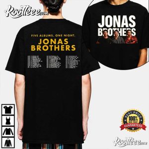 Jonas Brothers Five Albums One Night Tour 2023 T Shirt 1
