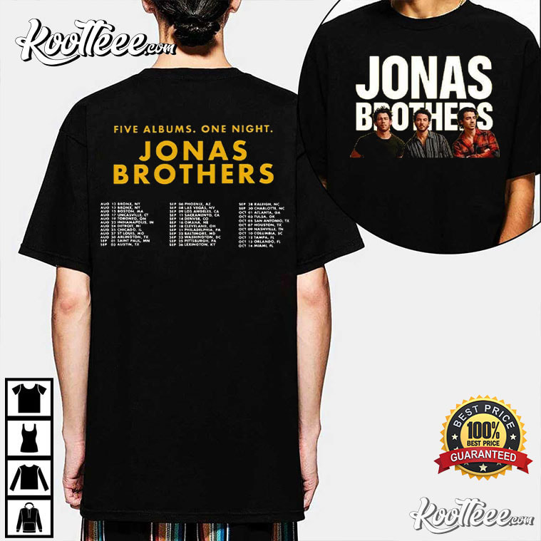 Jonas Brothers Five Albums One Night Tour 2023 T-Shirt