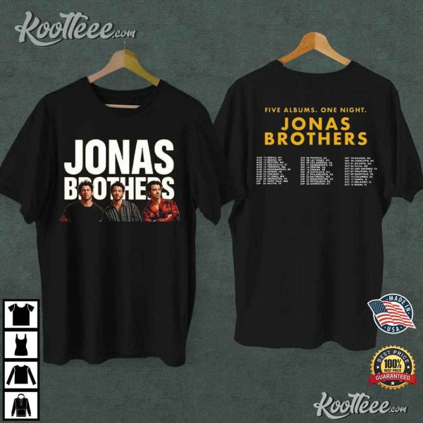 Jonas Brothers Five Albums One Night Tour 2023 T-Shirt