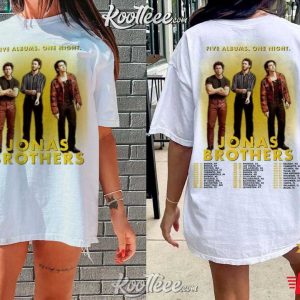 Jonas Brothers Five Albums One Night Tour Gift For Fan T Shirt 1