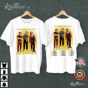 Jonas Brothers Five Albums One Night Tour Gift For Fan T Shirt 2