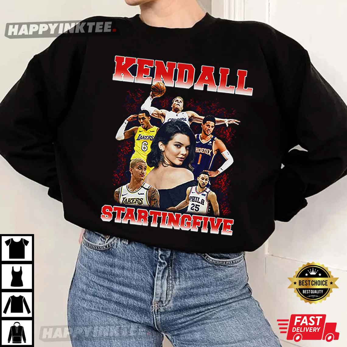 Kendall Starting Five Loahaddian Kendall Jenner Team T-Shirt