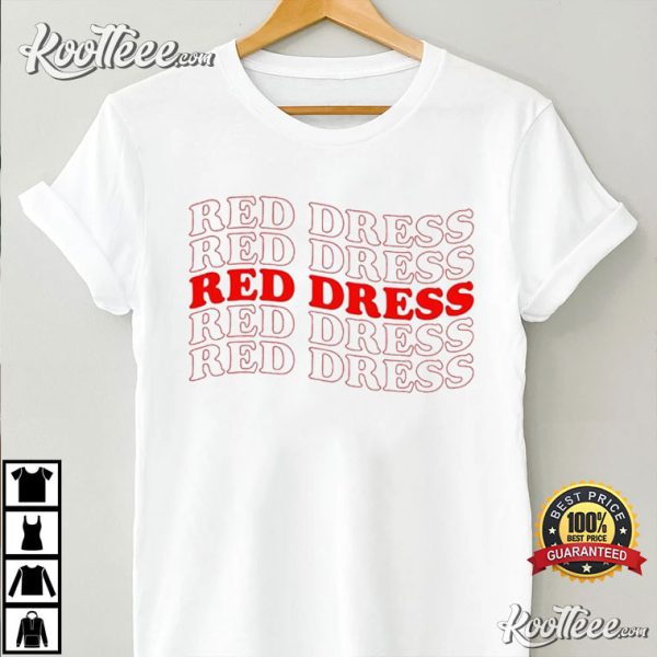 Red Dress Jonas Brothers Burnin’ Up 2023 Tour T-Shirt